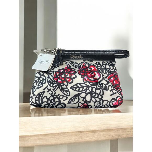 Y2K Coach F16864 Poppy Daisy Floral Graffiti Crossbody Bag & Wristlet - Picture 7 of 16